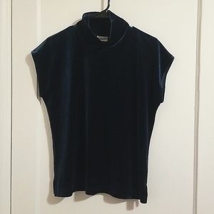 Chico's Dark Green Velvet Blouse